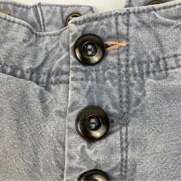 Anthropologie Pilcro Lace Up Back Denim Shorts Women's Size 25 Gray Stretch - Picture 5 of 13